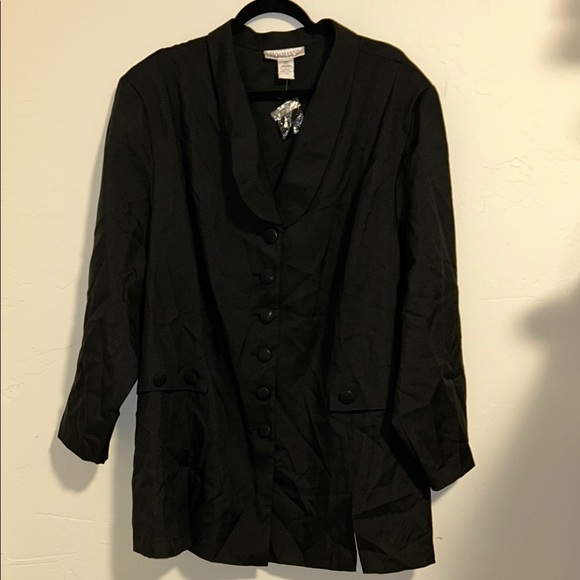 Roaman’s Black Button Down Dress Jacket Size 32W - Picture 1 of 7
